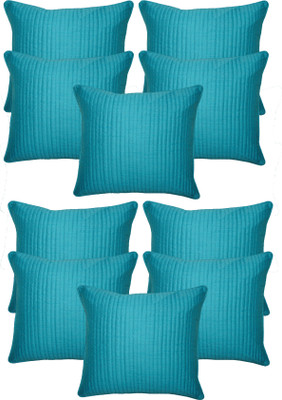 

HOME SHINE Striped Cushions Cover(Pack of 10, 40 cm*40 cm, Blue)