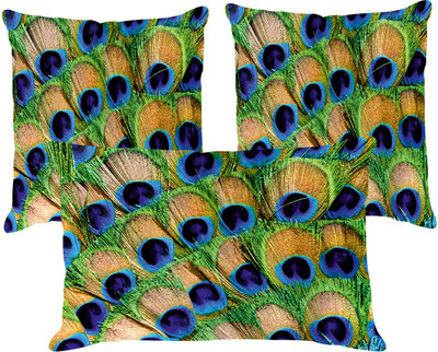 37% OFF on Ambbi Collections Abstract Cushions Cover(Pack of 3, 40 cm*40 cm, Multicolor)
