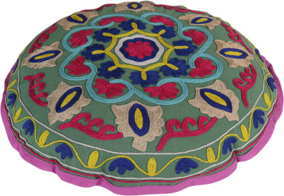 Rajrang Floral Cushions Cover(58 cm*58 cm, Green)