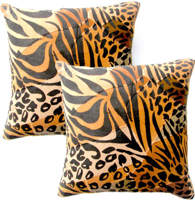 

Homeblendz Abstract Cushions Cover(Pack of 2, 30 cm*30 cm, Beige, Black)