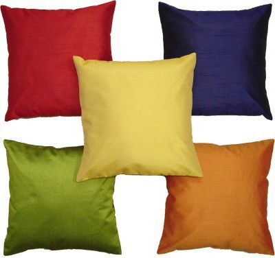 MS Enterprises Polyester Cushions Cover(Pack of 5, 40 cm*40 cm, Multicolor)