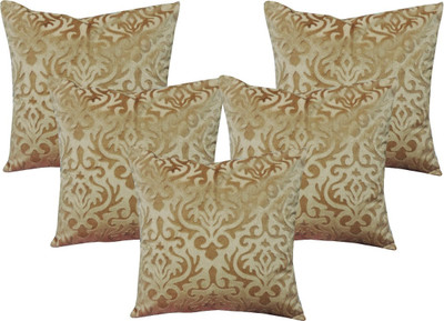 

Decor Bazaar Damask Cushions Cover(Pack of 5, 40 cm*40 cm, Beige)