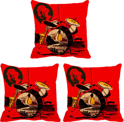 

IndiWeaves Printed Cushions Cover(Pack of 3, 16 cm*16 cm, Maroon)