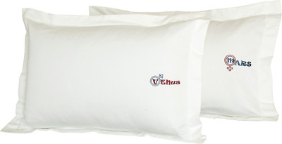 

Fisher West New York Embroidered Pillows Cover(Pack of 2, 46 cm*69 cm, Multicolor)