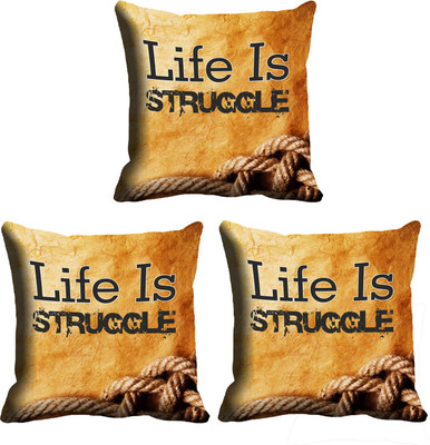 

IndiWeaves Printed Cushions Cover(Pack of 3, 16 cm*16 cm, Black, Red)