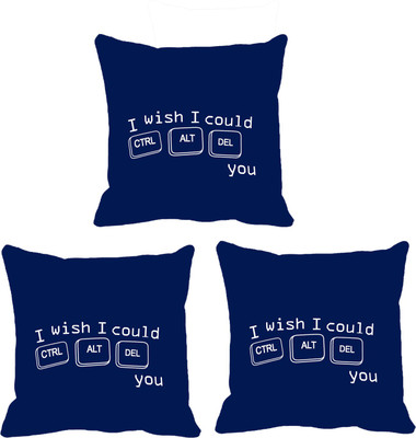 

IndiWeaves Printed Cushions Cover(Pack of 3, 12 cm*12 cm, Black, Red)