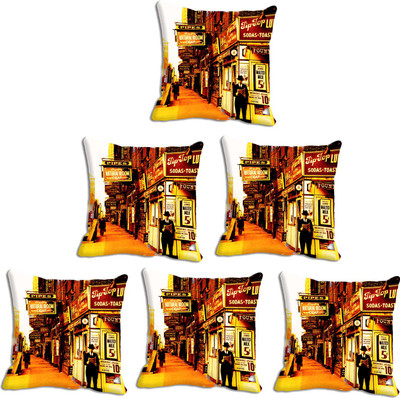 

IndiWeaves Printed Cushions Cover(Pack of 6, 30 cm*30 cm, Multicolor)
