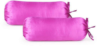 

First Row Plain Bolsters Cover(Pack of 2, 77 cm, Purple)