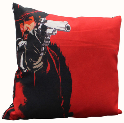 Adishma Printed Cushions Cover(40 cm*40 cm, Red, Black), Black;red