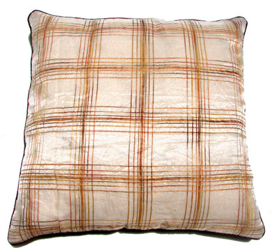 

Homeblendz Checkered Cushions Cover(40 cm*40 cm, Beige)