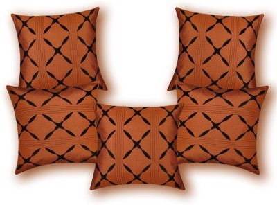 

Nikunj Floral Cushions Cover(Pack of 5, 40 cm*40 cm, Gold)