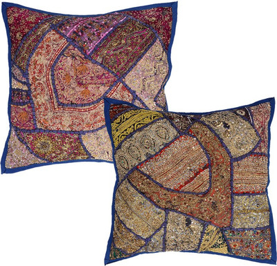 

Rajrang Abstract Cushions Cover(Pack of 2, 40 cm*40 cm, Blue)