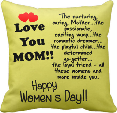 

Tied Ribbons Text Print Cushions Cover(30 cm*30 cm, Multicolor)
