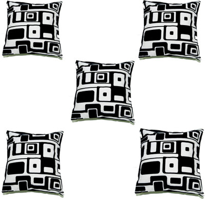 

Koncepts Geometric Cushions & Pillows Cover(Pack of 5, 42 cm*42 cm, White)