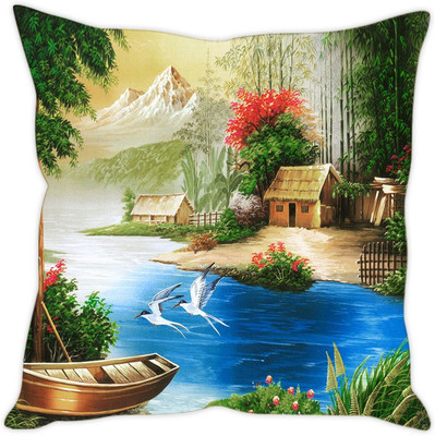 

Sleep Nature's Abstract Cushions Cover(30.63 cm*30.63 cm, Multicolor)