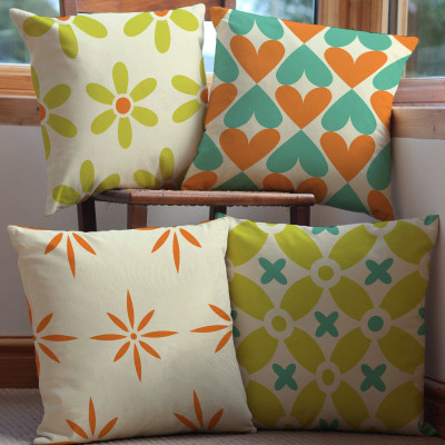 70% OFF on ShopMantra Abstract Cushions Cover(Pack of 4, 40.64 cm*40.64 cm, Multicolor)