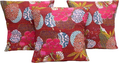 Rastogi Handicrafts Cotton Cushions Cover(Pack of 3, 40 cm*40 cm, Brown)