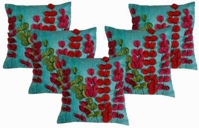 

Shine Villa Floral Cushions Cover(Pack of 5, 40 cm*40 cm, Multicolor)