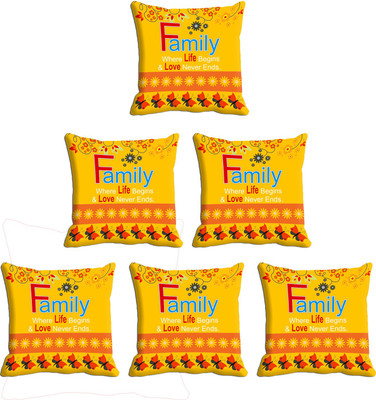 

IndiWeaves Printed Cushions Cover(Pack of 6, 30 cm*30 cm, Multicolor)