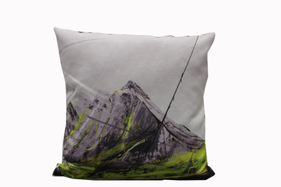 Adishma Printed Cushions Cover(40 cm*40 cm, White, Grey), Grey;white