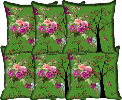 

IndiWeaves Printed Cushions Cover(Pack of 6, 40 cm*40 cm, Multicolor)