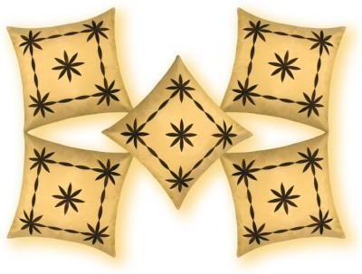 

Nikunj Floral Cushions Cover(Pack of 5, 40 cm*40 cm, Beige)