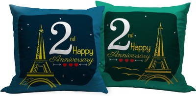 

Tied Ribbons Text Print Cushions Cover(Pack of 2, 30 cm*30 cm, Multicolor)
