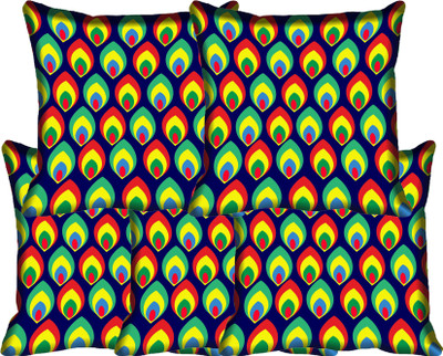 

IndiWeaves Printed Cushions Cover(Pack of 5, 40 cm*40 cm, Multicolor)
