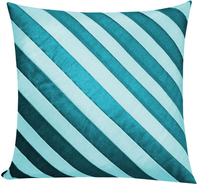 46% OFF on Zikrak Exim Striped Cushions Cover(50 cm*50 cm, Blue, Light Blue)