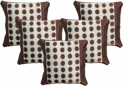 Dekor World Geometric Cushions Cover(Pack of 5, 30.48 cm*30.48 cm, Brown)