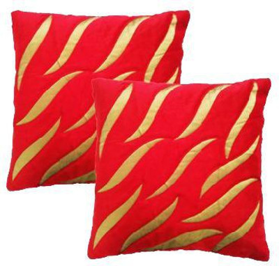 

Nikunj Embroidered Cushions Cover(Pack of 2, 40 cm, Red)