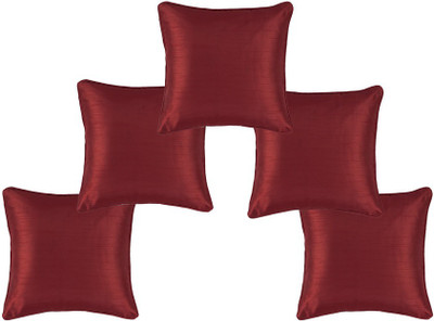 

Soumya Furnishings Plain Cushions Cover(Pack of 5, 30 cm*30 cm, Red)