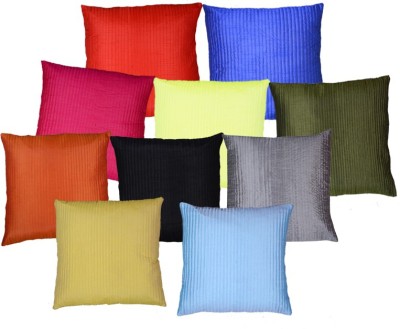 MS Enterprises Polyester Cushions Cover(Pack of 10, 40 cm*40 cm, Multicolor)