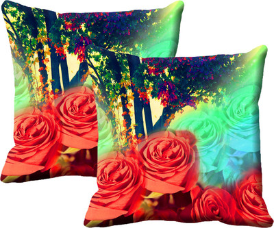 

IndiWeaves Printed Cushions Cover(Pack of 2, 40 cm*40 cm, Multicolor)