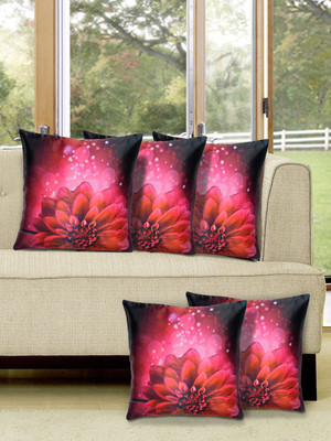 

Alina Decor Printed Cushions Cover(Pack of 5, 40.64 cm, Red)