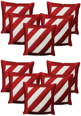 

Shine Villa Striped Cushions Cover(Pack of 10, 40 cm*40 cm, Maroon)