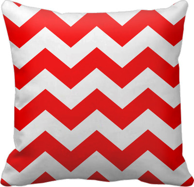 

SajawatHomes Abstract Cushions Cover(30 cm*30 cm, White, Red), Red;white