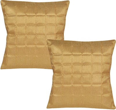 Lal Haveli Abstract Cushions Cover(Pack of 2, 41 cm*41 cm, Gold)