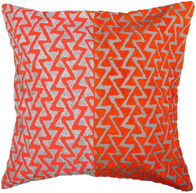 

Rajrang Geometric Cushions Cover(46 cm*46 cm, Orange)