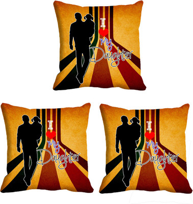 

IndiWeaves Printed Cushions Cover(Pack of 3, 12 cm*12 cm, Orange, Black), Black;orange