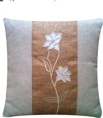 

Dinitz Designz Embroidered Cushions Cover(Pack of 3, 40 cm*40 cm, Gold)