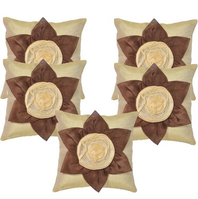 

Shine Villa Floral Cushions Cover(Pack of 5, 30 cm*30 cm, Beige)