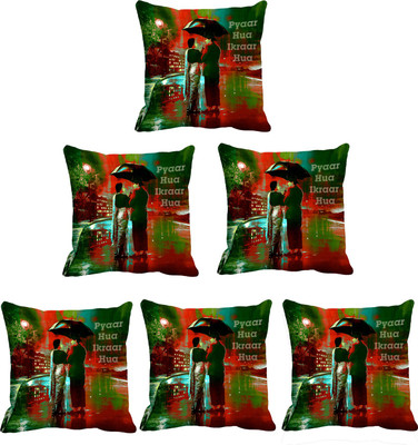 

IndiWeaves Printed Cushions Cover(Pack of 6, 40 cm*40 cm, Multicolor)