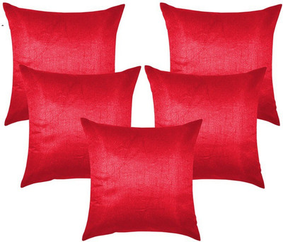 

Royal DecoFurnishing Plain Cushions Cover(Pack of 5, 60 cm*60 cm, Red)