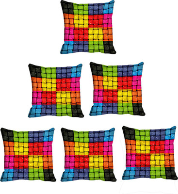 

IndiWeaves Printed Cushions Cover(Pack of 6, 30 cm*30 cm, Multicolor)