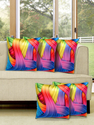 

Alina Decor Printed Cushions Cover(Pack of 5, 40.64 cm, Red)