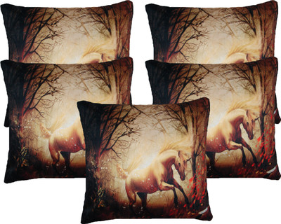

HOME SHINE Abstract Cushions Cover(Pack of 5, 40 cm*40 cm, Multicolor)