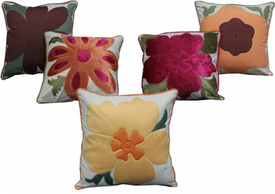 

Adishma Floral Cushions Cover(Pack of 5, 40 cm*40 cm, Multicolor)