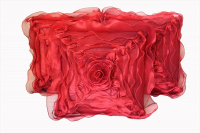 24% OFF on Dekor World Floral Cushions Cover(Pack of 5, 40.6 cm*40.6 cm, Maroon)