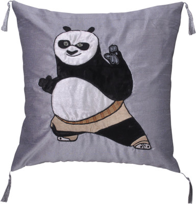 

Cute Creations Embroidered Cushions Cover(40 cm*40 cm, Grey)